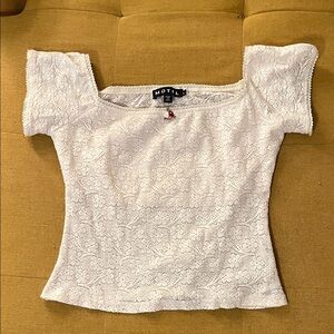 Motel Rocks White Lace Blouse
